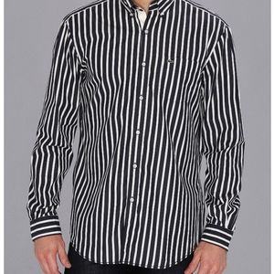 Lacoste regular fit striped button down shirt XXL